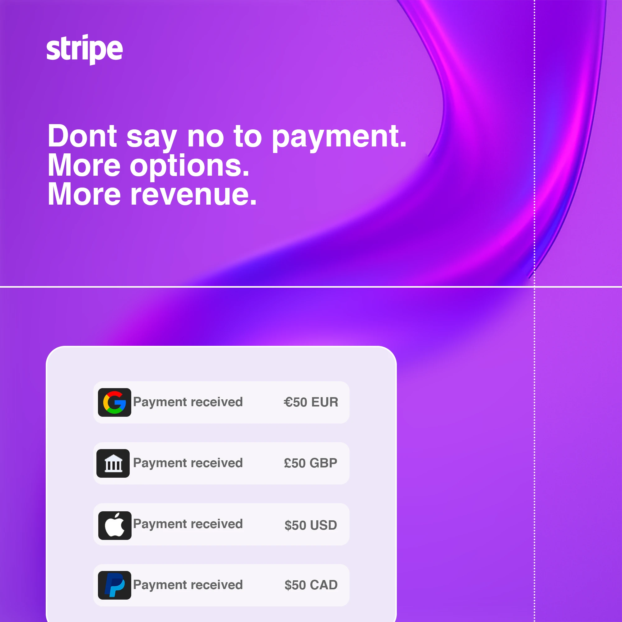 Stripe Payment Options Ad